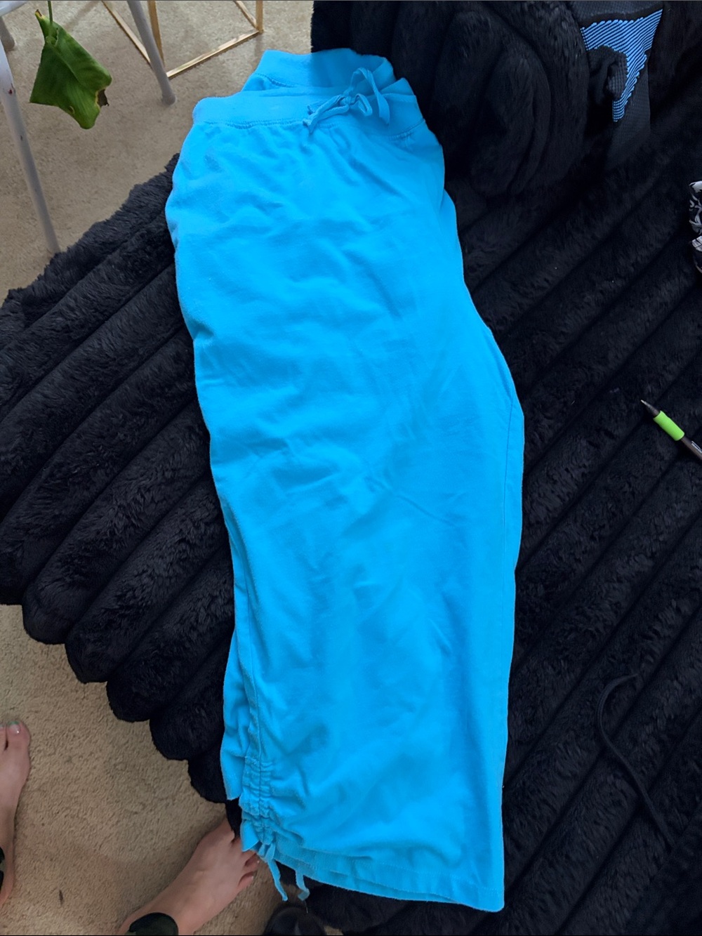 Cato Bright Turquoise Blue Capris